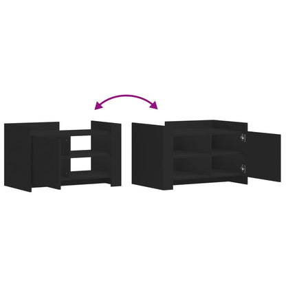 vidaXL Couchtisch Schwarz 80x50x50 cm Holzwerkstoff