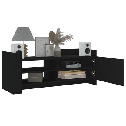 vidaXL Meuble TV Noir 100x35x40 cm Bois d'ingénierie