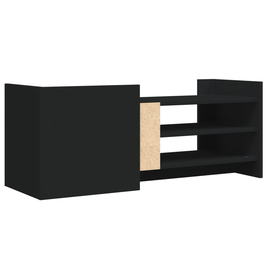 vidaXL Meuble TV Noir 100x35x40 cm Bois d'ingénierie