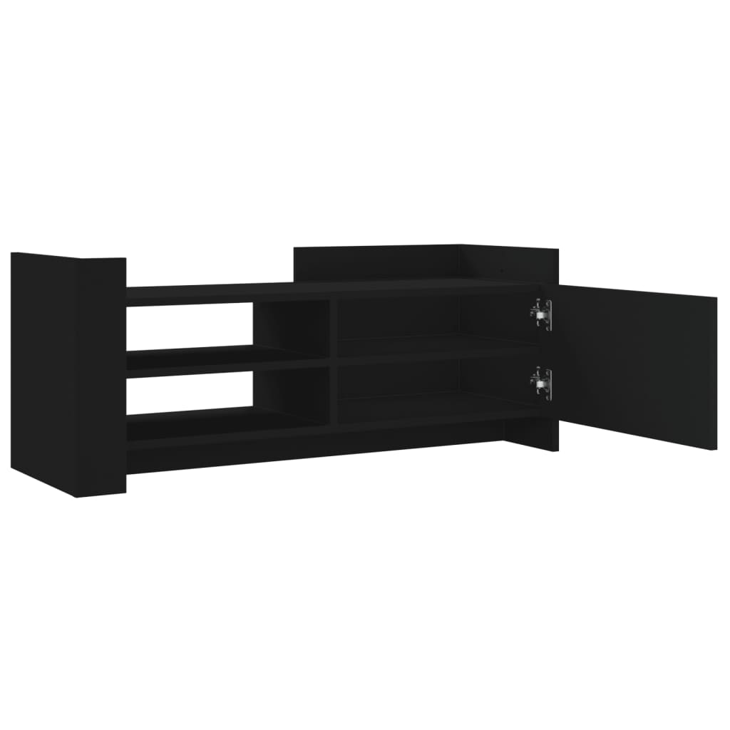 vidaXL Meuble TV Noir 100x35x40 cm Bois d'ingénierie