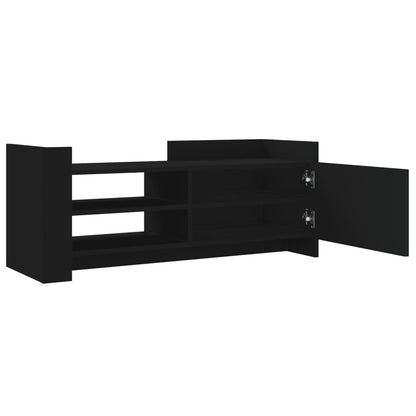 vidaXL Meuble TV Noir 100x35x40 cm Bois d'ingénierie
