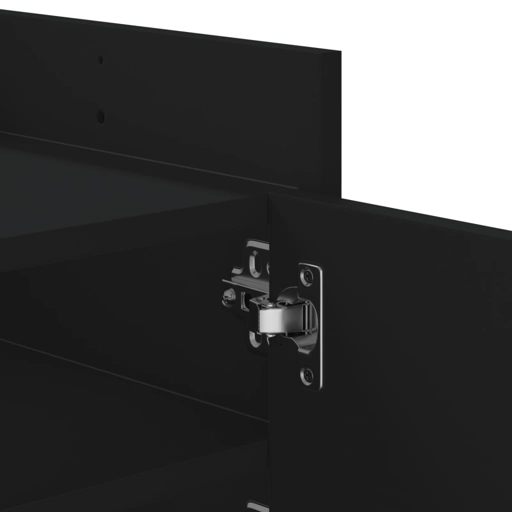 vidaXL Meuble TV Noir 100x35x40 cm Bois d'ingénierie