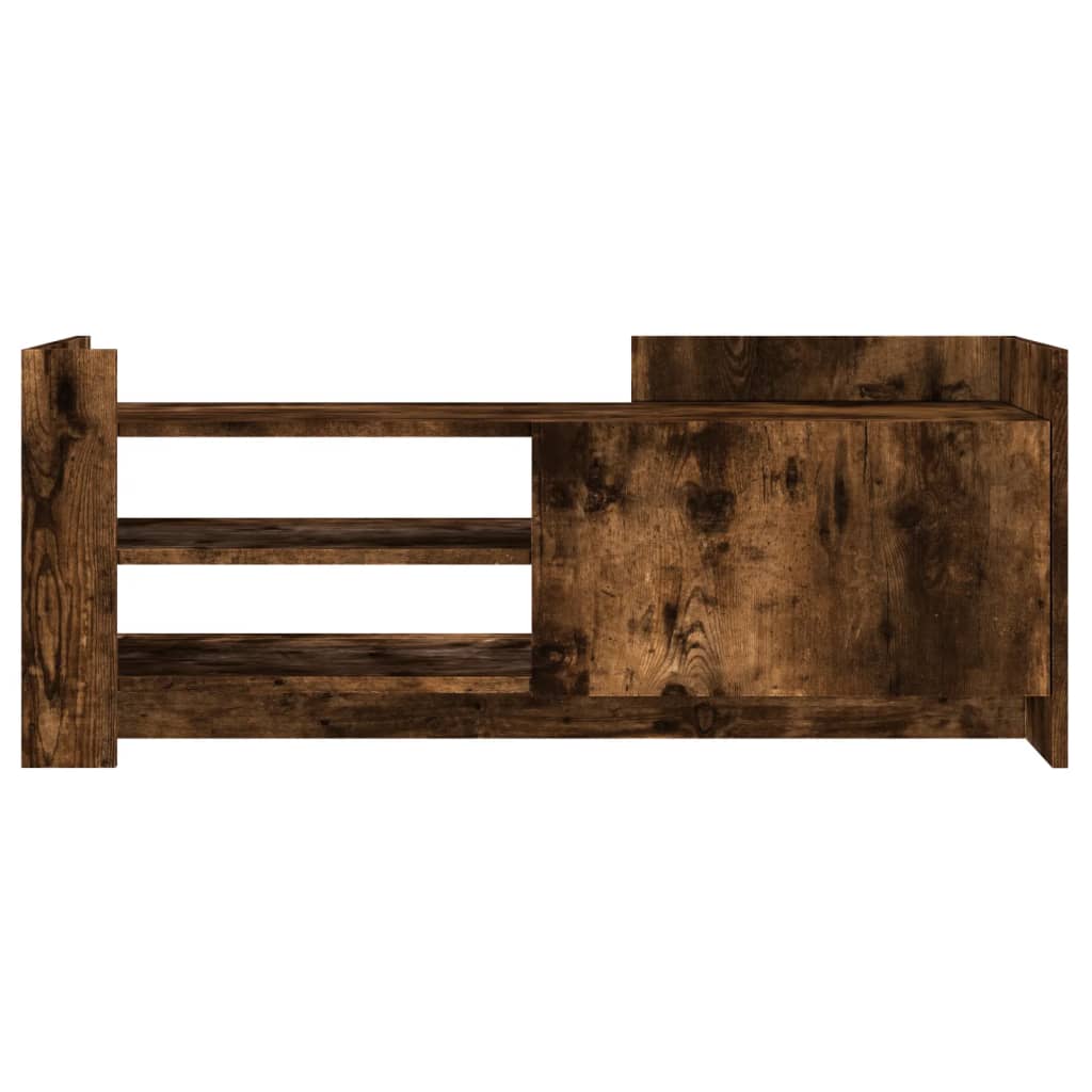 vidaXL Meuble TV chêne fumé 100x35x40 cm bois d'ingénierie