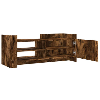 vidaXL Meuble TV chêne fumé 100x35x40 cm bois d'ingénierie