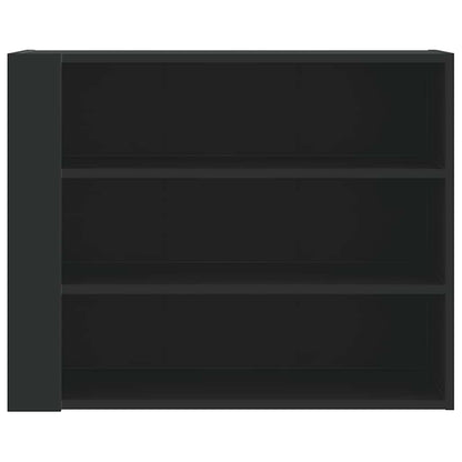 vidaXL Wandregal Schwarz 75x35x60 cm Holzwerkstoff