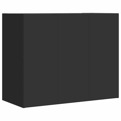 vidaXL Wandregal Schwarz 75x35x60 cm Holzwerkstoff