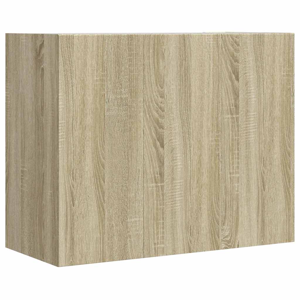 vidaXL Wandregal Sonoma-Eiche 75x35x60 cm Holzwerkstoff