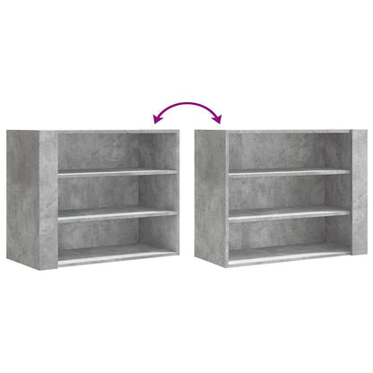 vidaXL Wandregal Betongrau 75x35x60 cm Holzwerkstoff