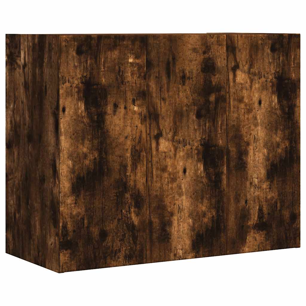 vidaXL Wandregal Räuchereiche 75x35x60 cm Holzwerkstoff