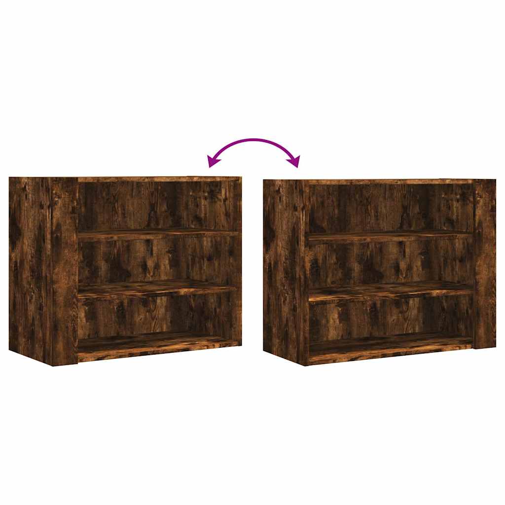 vidaXL Wandregal Räuchereiche 75x35x60 cm Holzwerkstoff