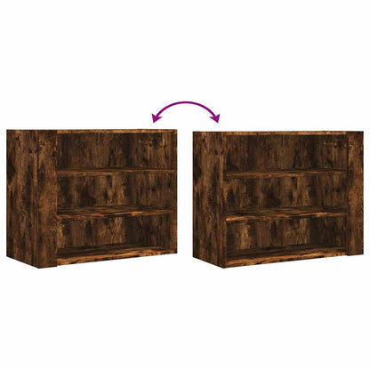 vidaXL Wandregal Räuchereiche 75x35x60 cm Holzwerkstoff