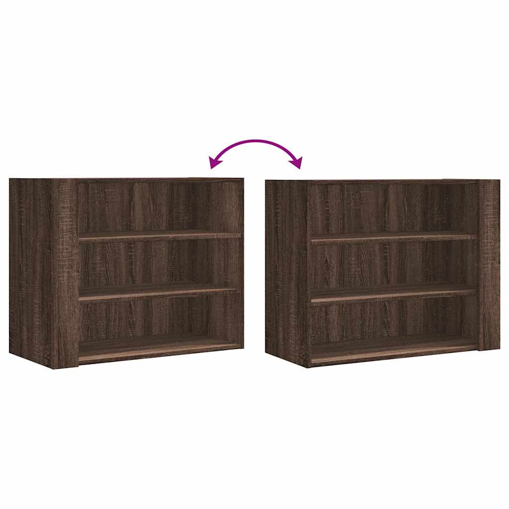 vidaXL Wandregal Braun Eichen-Optik 75x35x60 cm Holzwerkstoff