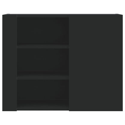 vidaXL Wandregal Schwarz 75x35x60 cm Holzwerkstoff