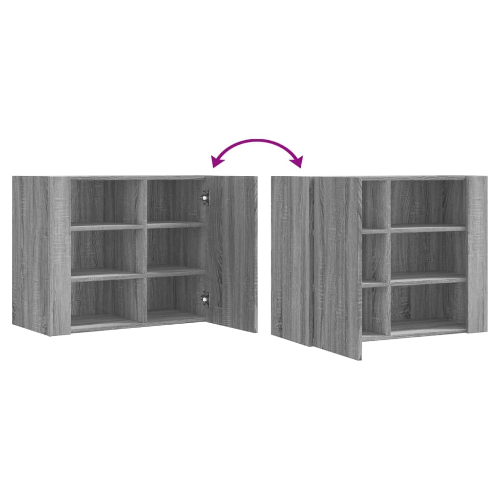 vidaXL Étagère murale gris Sonoma 75x35x60 cm bois d'ingénierie