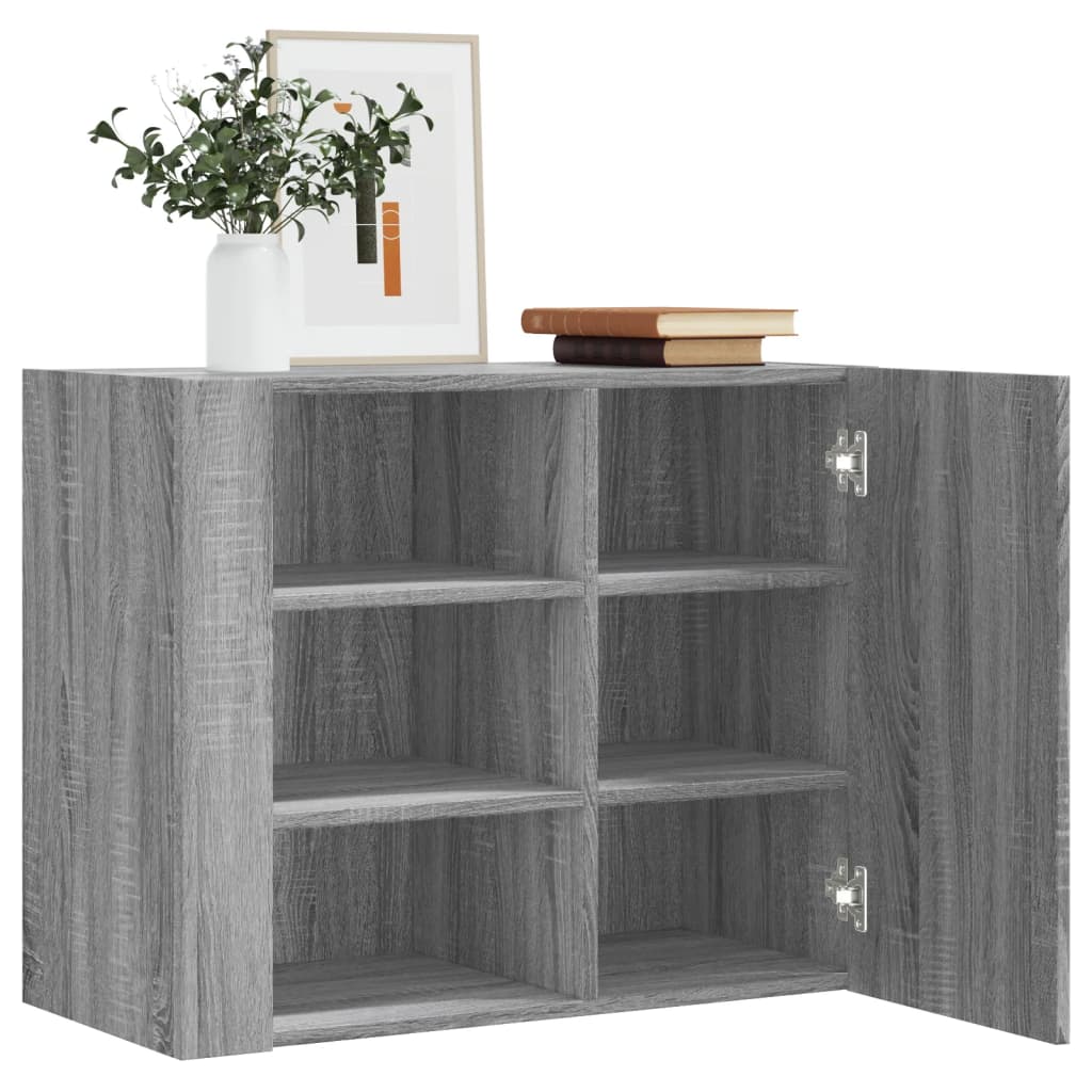 vidaXL Étagère murale gris Sonoma 75x35x60 cm bois d'ingénierie