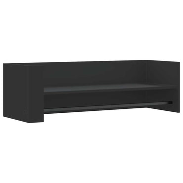 vidaXL Étagère murale noire 100x35x30,5 cm, bois d'ingénierie