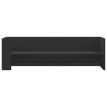 vidaXL Étagère murale noire 100x35x30,5 cm, bois d'ingénierie