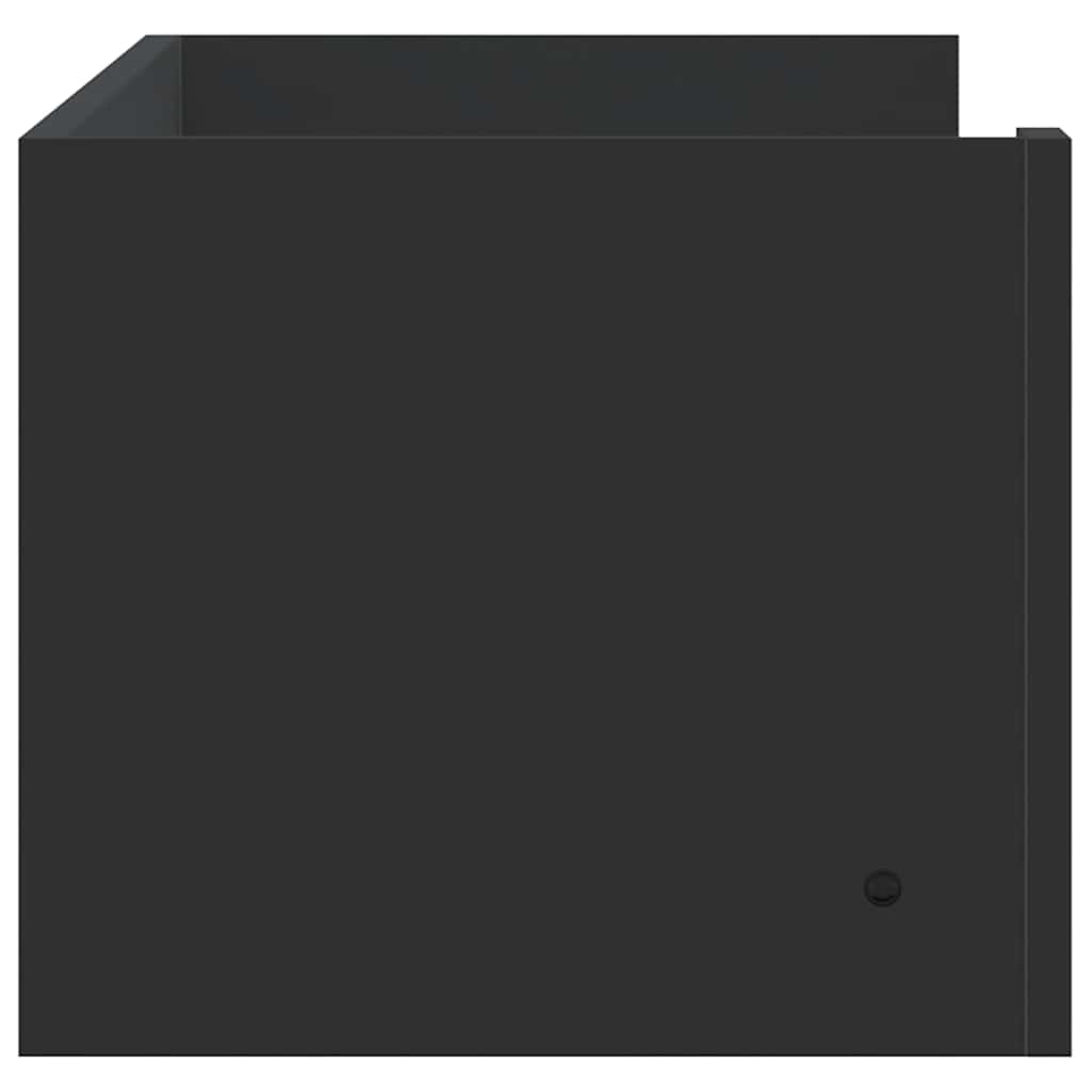 vidaXL Étagère murale noire 100x35x30,5 cm, bois d'ingénierie