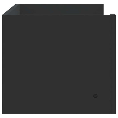 vidaXL Étagère murale noire 100x35x30,5 cm, bois d'ingénierie