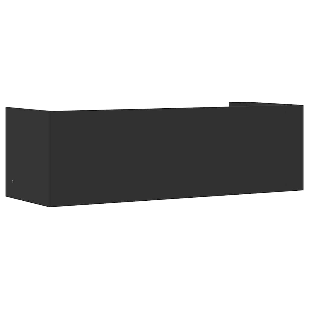 vidaXL Étagère murale noire 100x35x30,5 cm, bois d'ingénierie