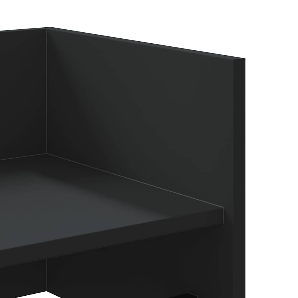 vidaXL Étagère murale noire 100x35x30,5 cm, bois d'ingénierie