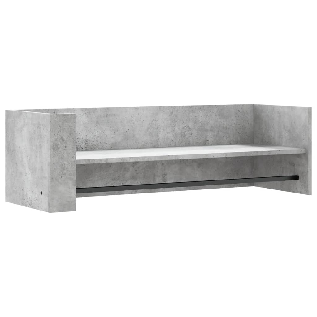 vidaXL Wandregal Betongrau 100x35x30,5 cm Holzwerkstoff