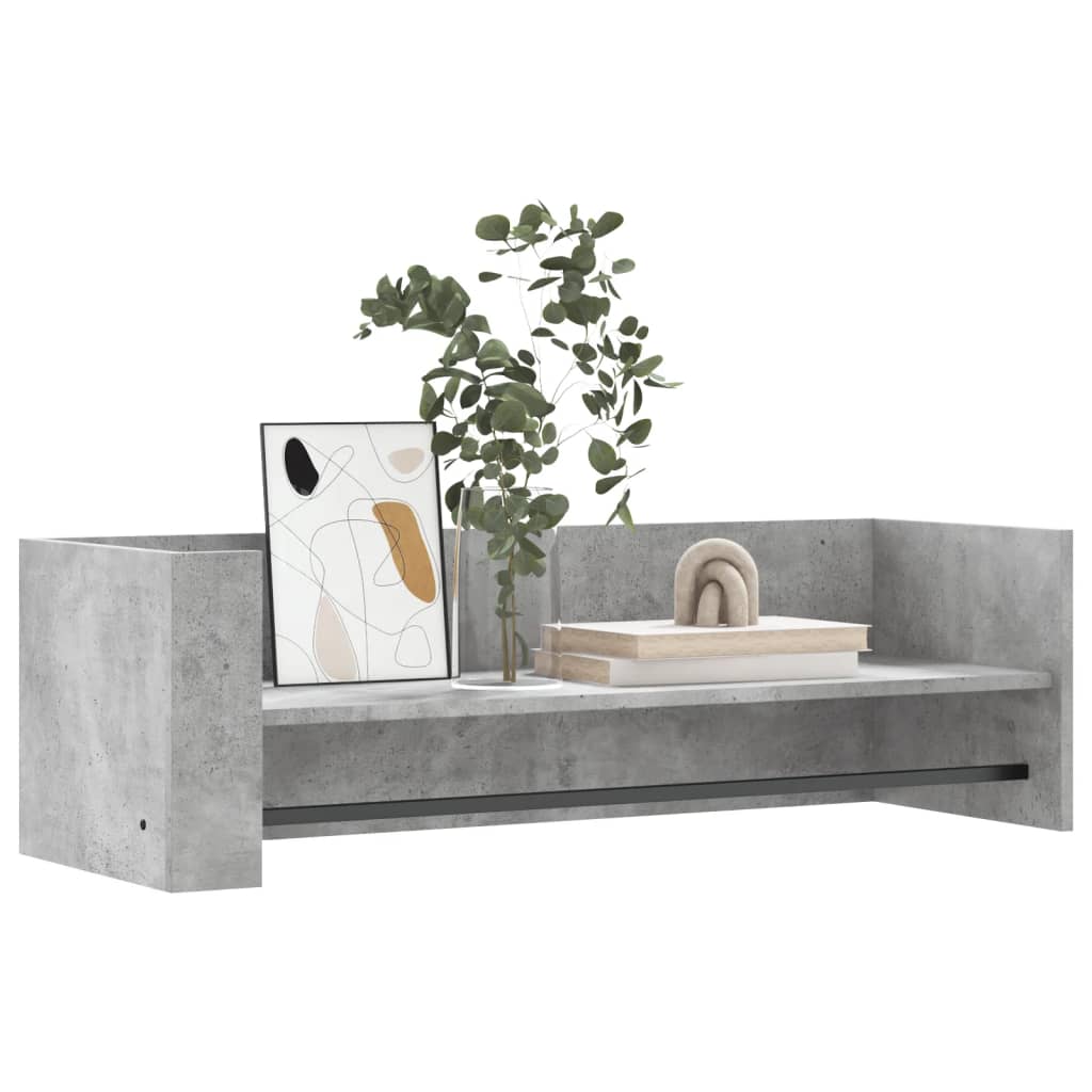 vidaXL Wandregal Betongrau 100x35x30,5 cm Holzwerkstoff