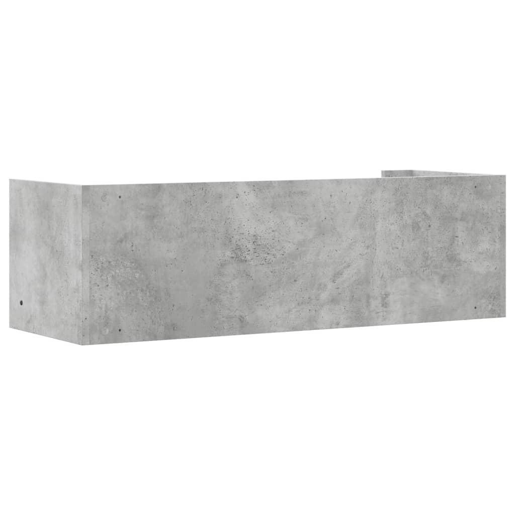 vidaXL Wandregal Betongrau 100x35x30,5 cm Holzwerkstoff