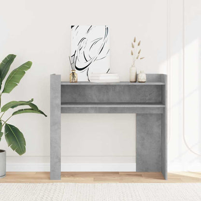 vidaXL Table console gris béton 100x35x90 cm Bois d'ingénierie