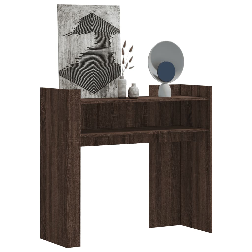 vidaXL Console marron aspect chêne 100x35x90 cm en bois d'ingénierie