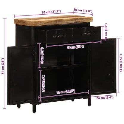 vidaXL Sideboard 55x30x71 cm Massivholz Mango