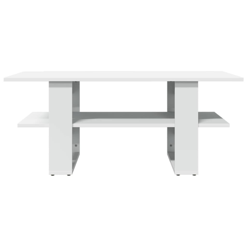 vidaXL Table basse blanche 102x55x42 cm Aggloméré