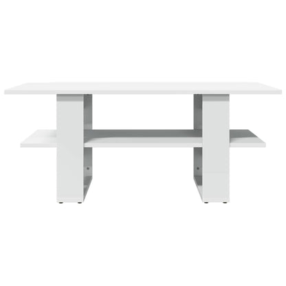 vidaXL Table basse blanche 102x55x42 cm Aggloméré