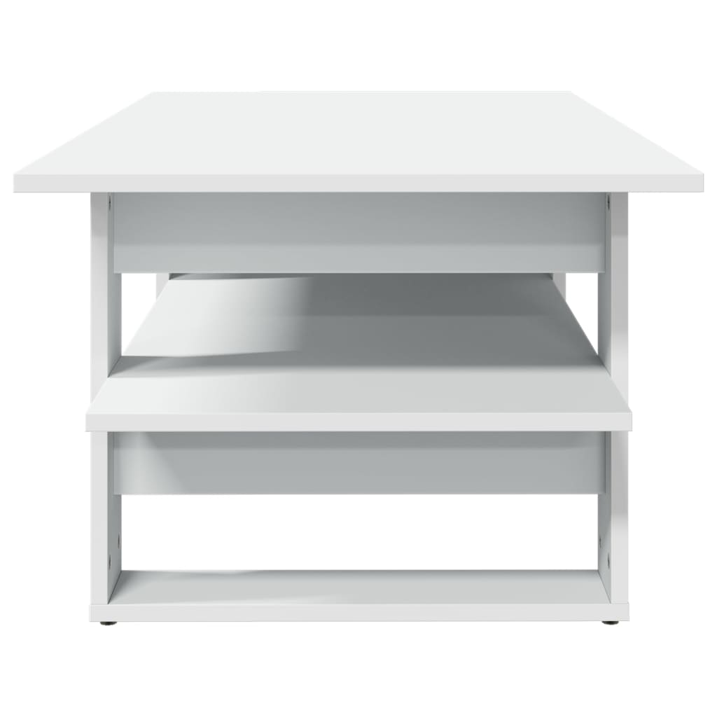 vidaXL Table basse blanche 102x55x42 cm Aggloméré
