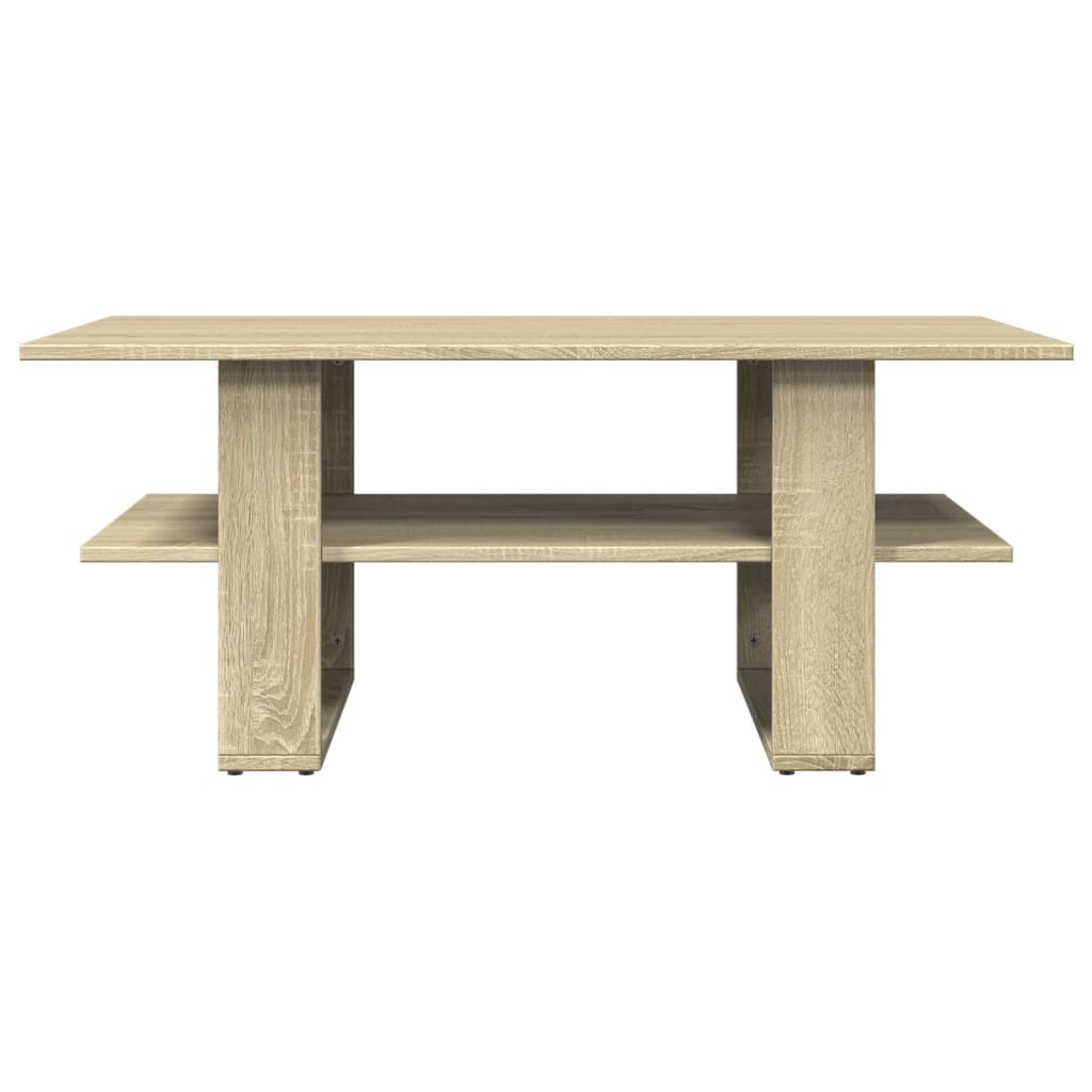 vidaXL Table basse chêne Sonoma 102x55x42 cm bois d'ingénierie
