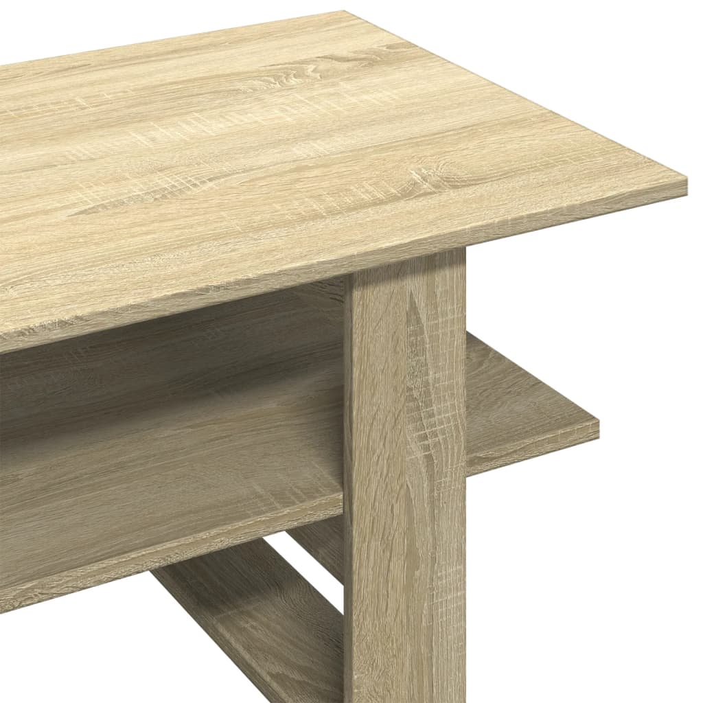 vidaXL Table basse chêne Sonoma 102x55x42 cm bois d'ingénierie