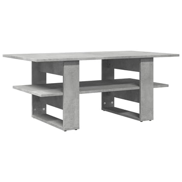 vidaXL Table basse gris béton 102x55x42 cm Bois d'ingénierie