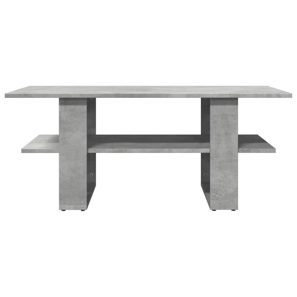 vidaXL Table basse gris béton 102x55x42 cm Bois d'ingénierie