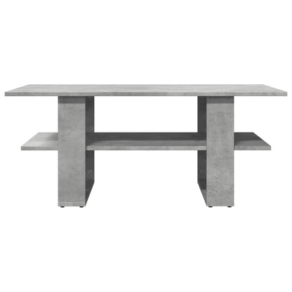 vidaXL Table basse gris béton 102x55x42 cm Bois d'ingénierie