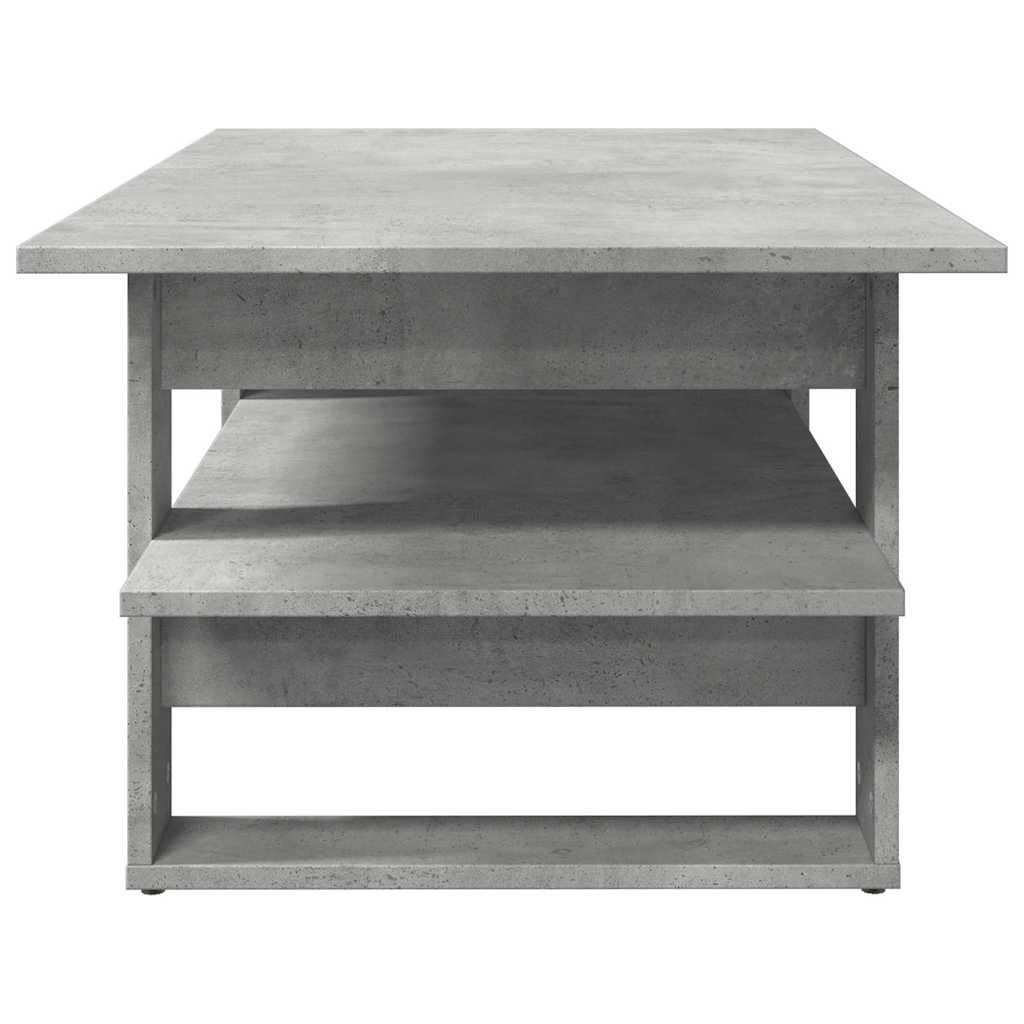 vidaXL Table basse gris béton 102x55x42 cm Bois d'ingénierie