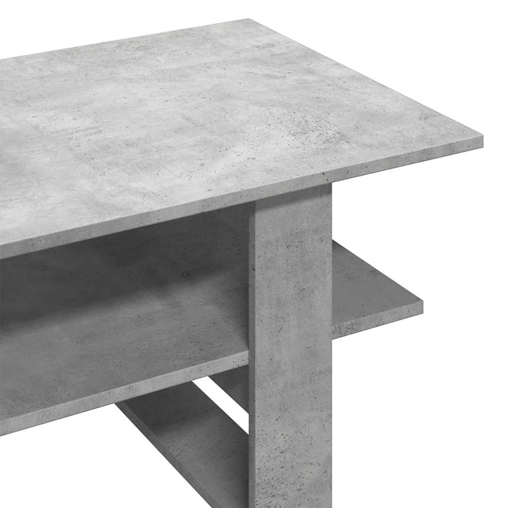 vidaXL Table basse gris béton 102x55x42 cm Bois d'ingénierie