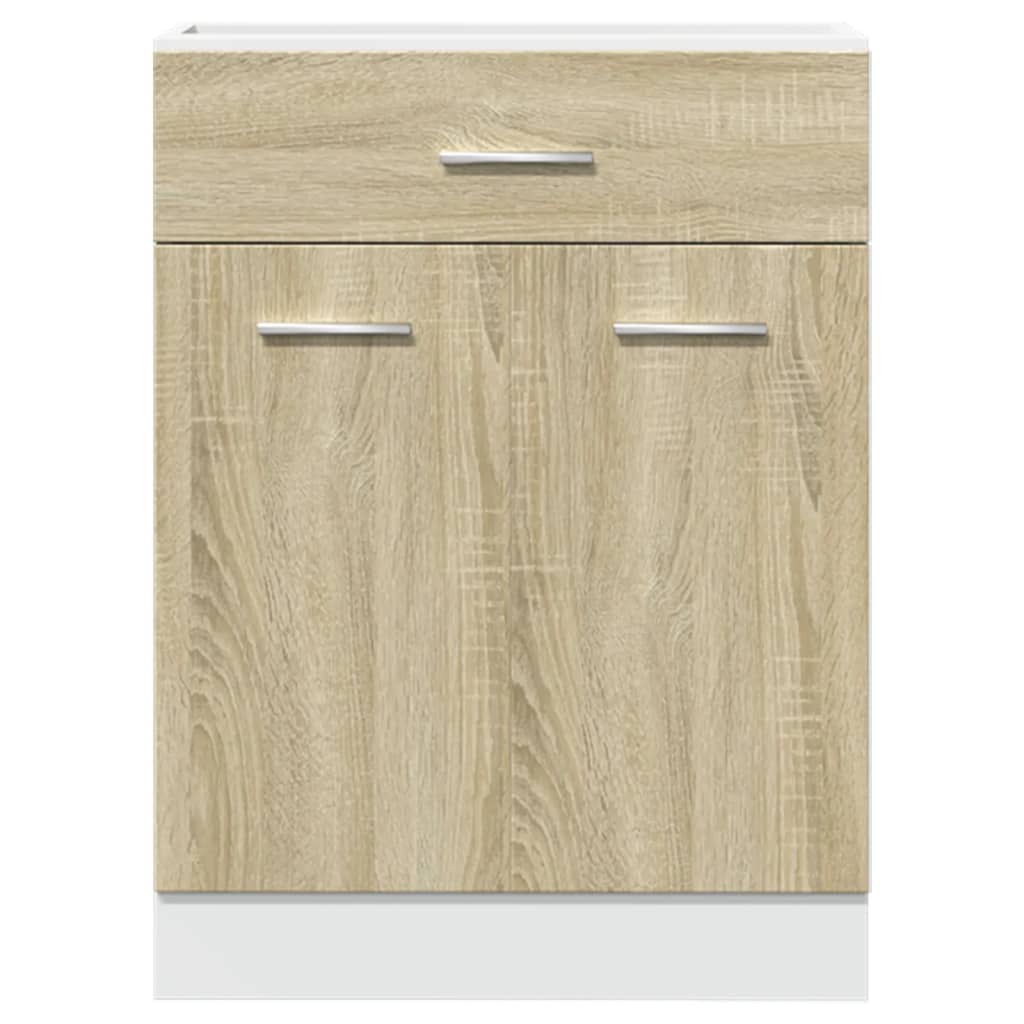 vidaXL Schubunterschrank Lyon Sonoma-Eiche 60x46x81,5 cm Holzwerkstoff