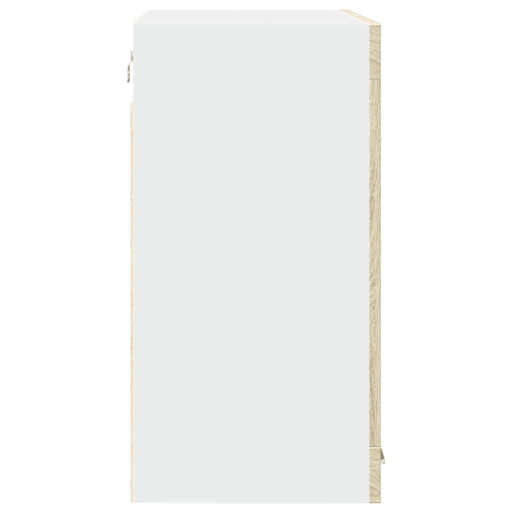 vidaXL Hängeglasschrank Lyon Sonoma-Eiche 80x31x60 cm Holzwerkstoff