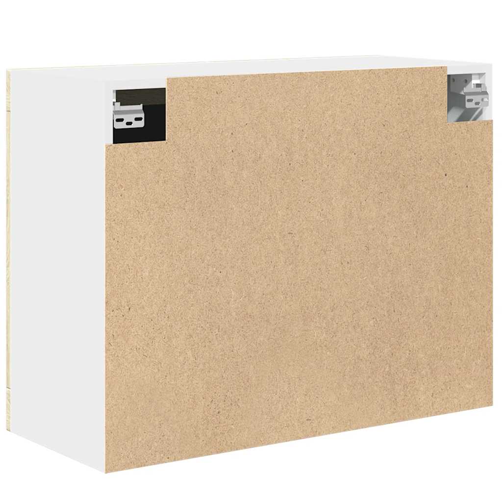 vidaXL Hängeglasschrank Lyon Sonoma-Eiche 80x31x60 cm Holzwerkstoff