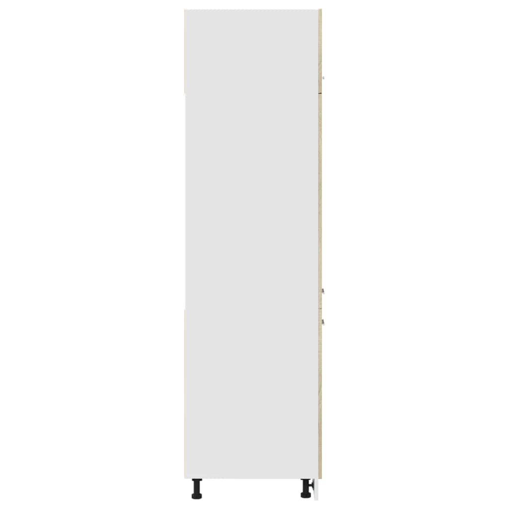 vidaXL Kühlumbauschrank Lyon Sonoma-Eiche 60x57x207 cm Holzwerkstoff