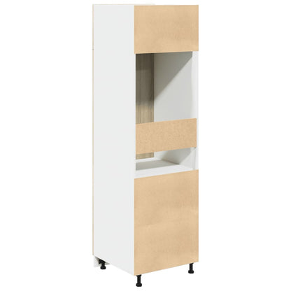 vidaXL Kühlumbauschrank Lyon Sonoma-Eiche 60x57x207 cm Holzwerkstoff