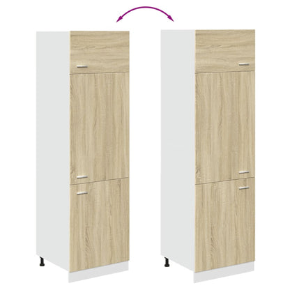 vidaXL Kühlumbauschrank Lyon Sonoma-Eiche 60x57x207 cm Holzwerkstoff