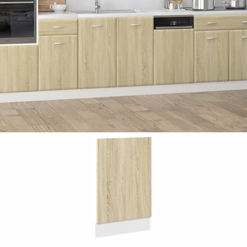 vidaXL Geschirrspülerblende Lyon Sonoma-Eiche 45x3x67 cm Holzwerkstoff