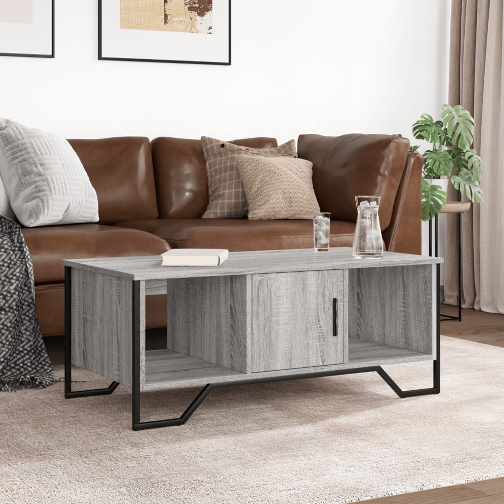 vidaXL Table basse gris Sonoma 100x51x40 cm aggloméré