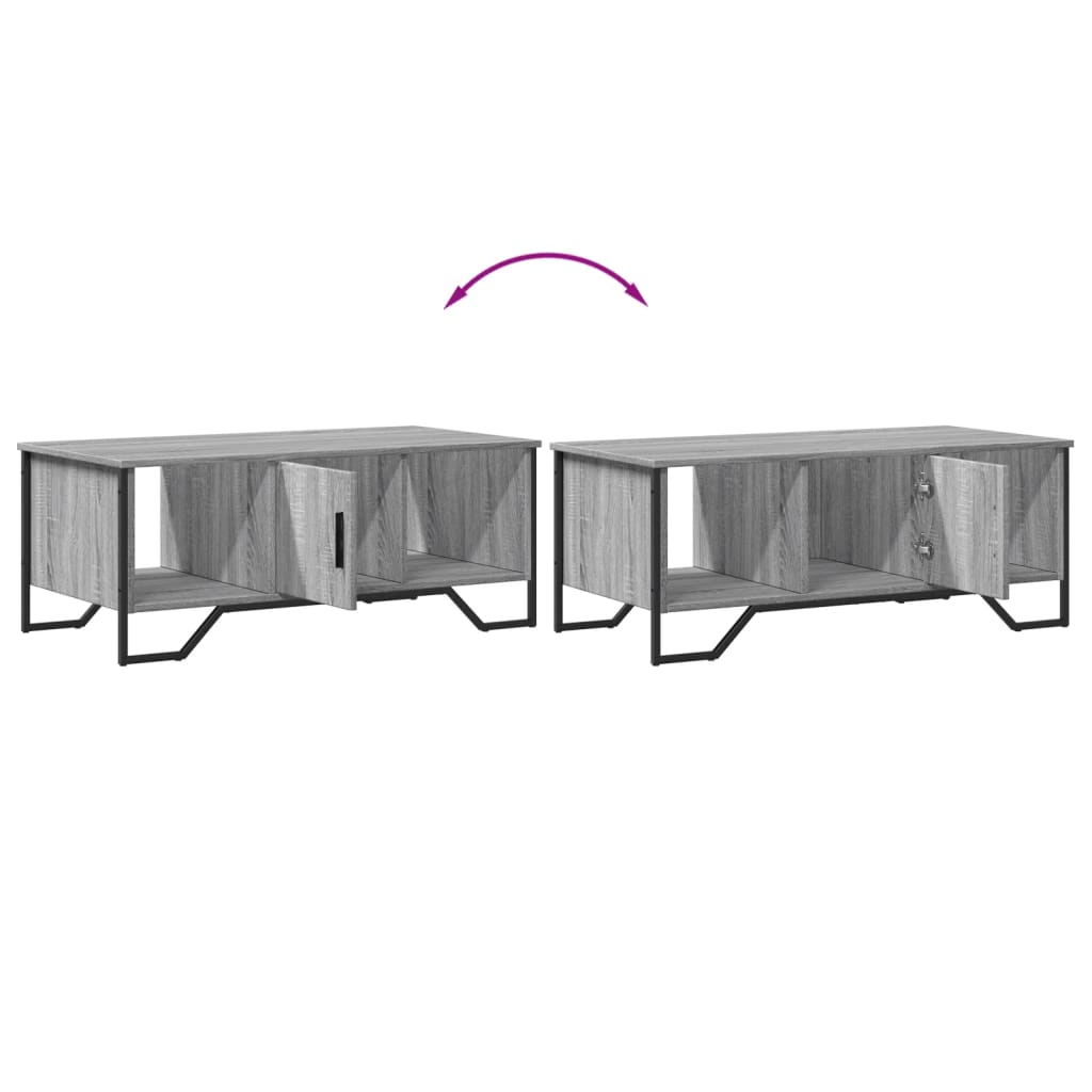 vidaXL Table basse gris Sonoma 100x51x40 cm aggloméré